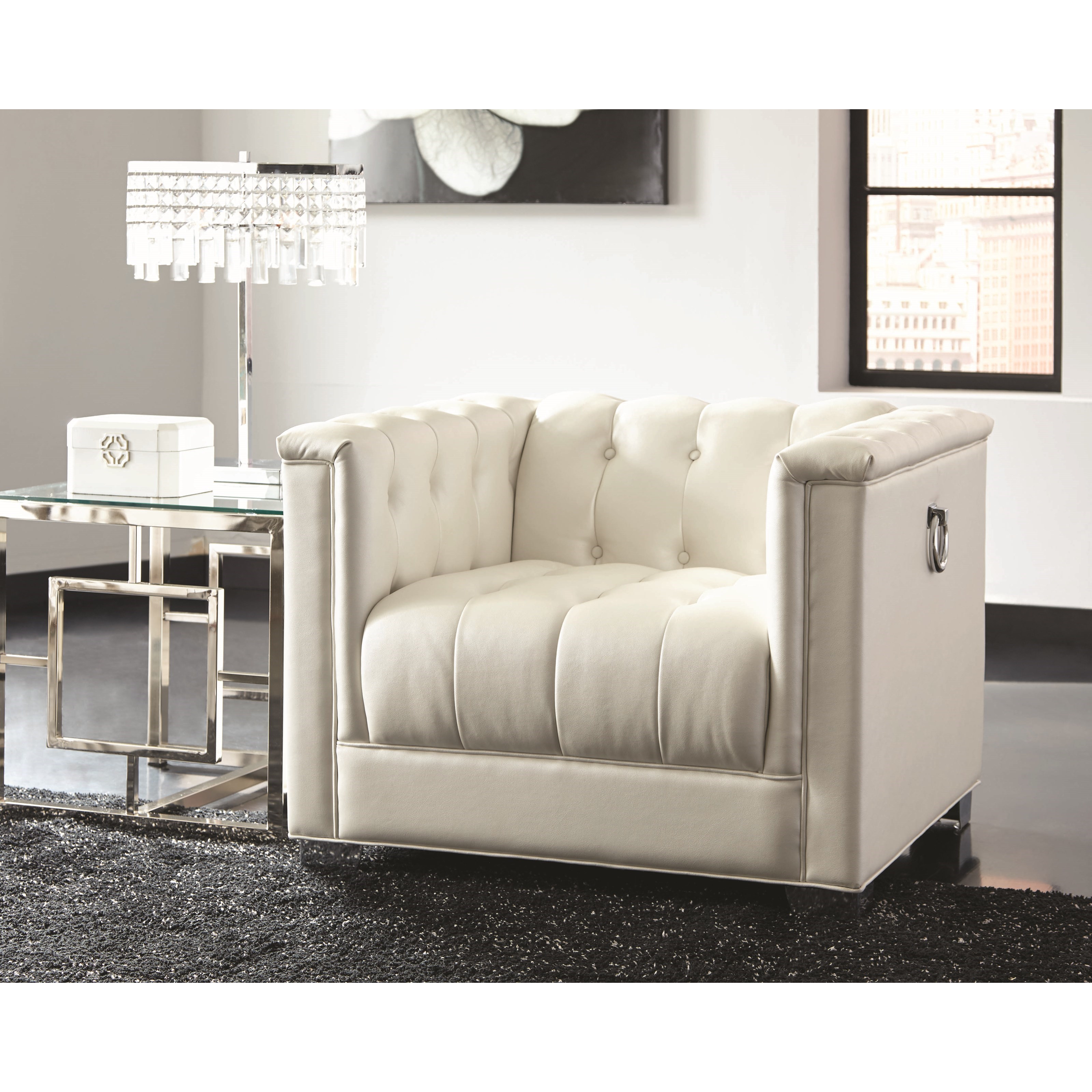 Chaviano pearl white new arrivals living room set